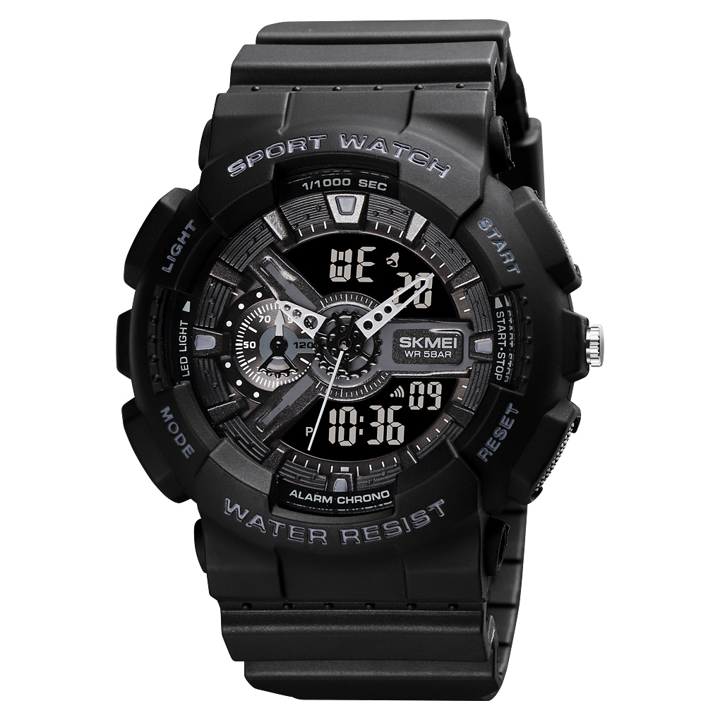 Skmei Jam Tangan Analog Digital Sporty Pria Black