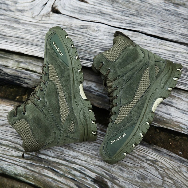 military green field boots