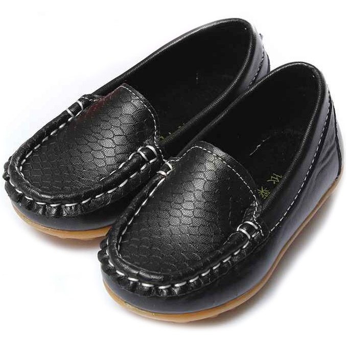  Sepatu  Mocasin Kulit  Anak Size 29 Black 