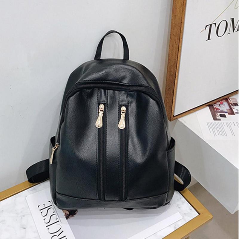  Tas  Ransel  Kulit  Korean Style Wanita  10177 Black 