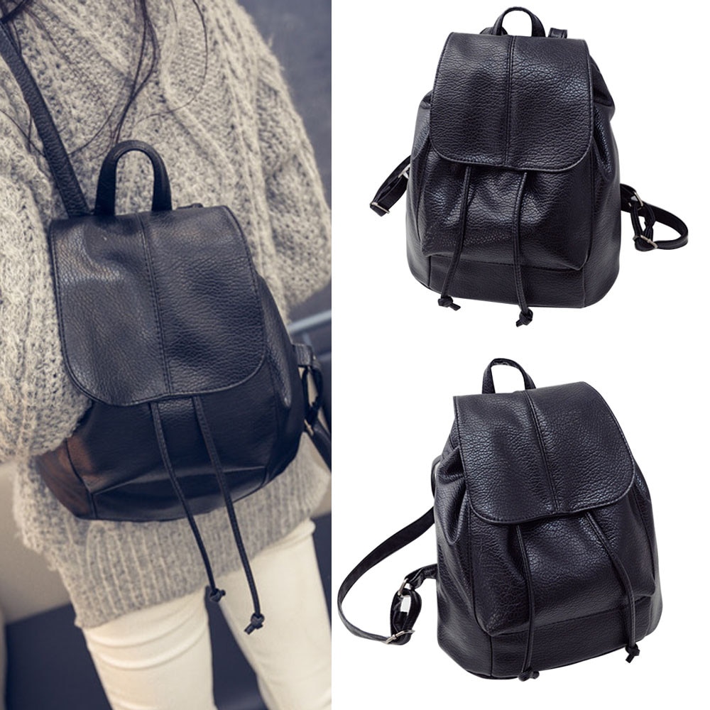  Tas  Ransel  Kulit  Japanese Style Wanita  10178 Black 