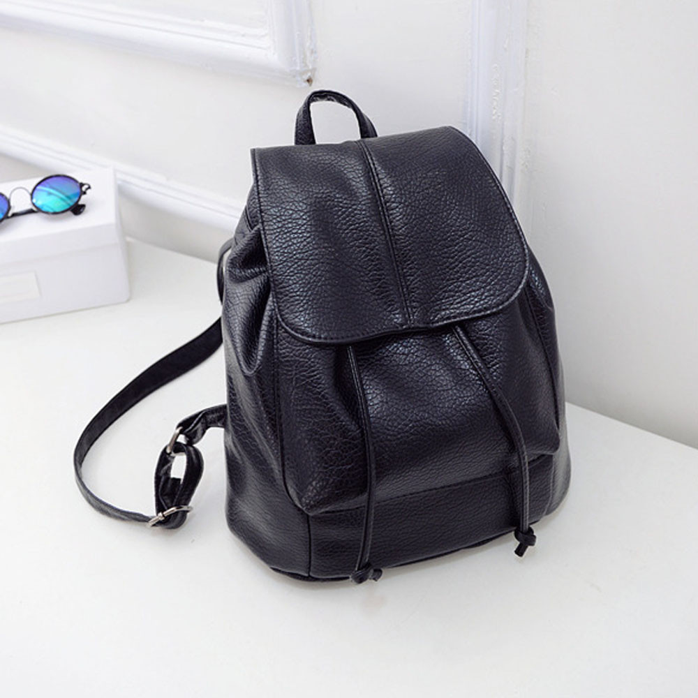  Tas  Ransel  Kulit  Japanese Style Wanita  10178 Black 