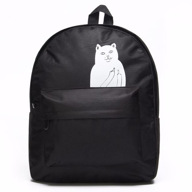  Tas  Ransel Wanita  Motif Kucing Black JakartaNotebook com