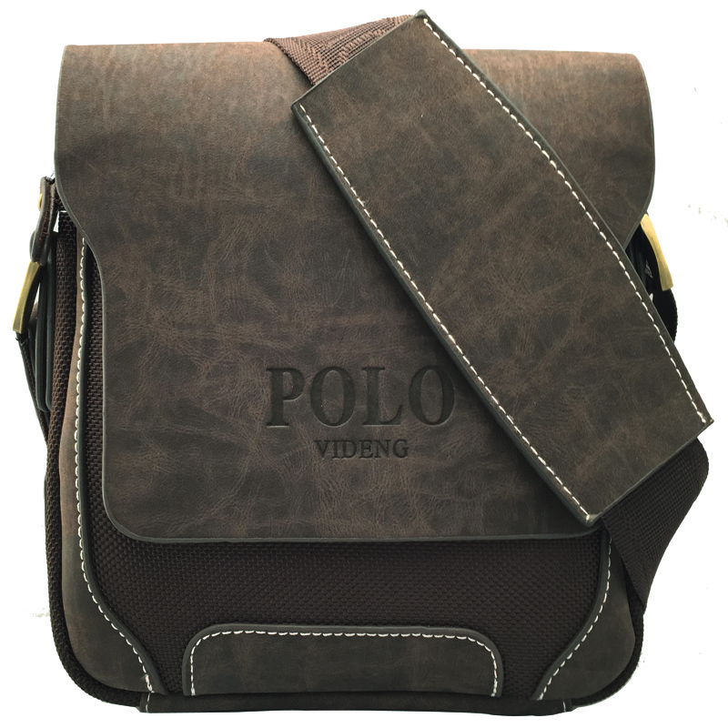 POLO Tas Selempang Pria  Model Vertical Large Brown 