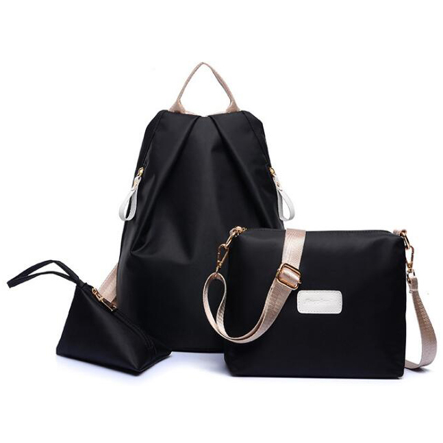 Jingpinpiju Tas Fashion  Wanita 3 in 1 Black 