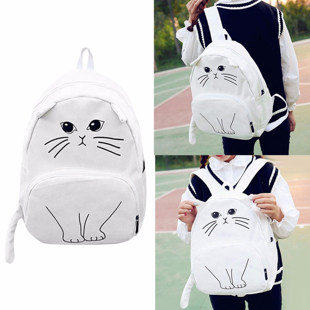 Tas Ransel Wanita Model Kucing 3D Black JakartaNotebookcom