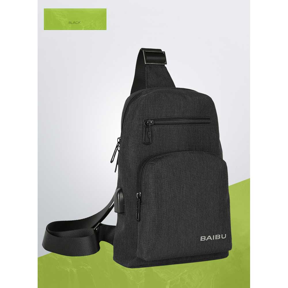 BAIBU Tas  Selempang  Sling Bag Kasual J51 L9 Z50 Black 