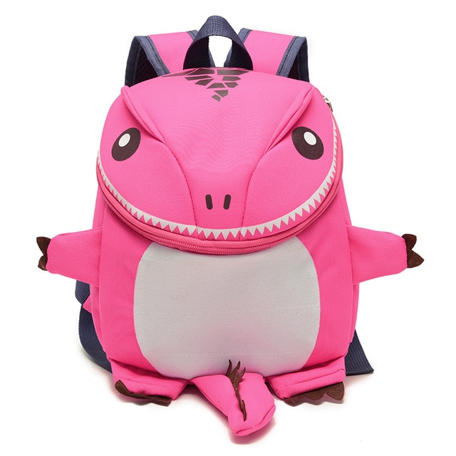 Tas Ransel Sekolah Anak Model Dinosaur Pink 