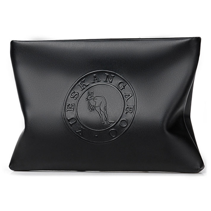 Kangaroo Tas Genggam Kulit Clutch Bag    - HB-011-1 - Black