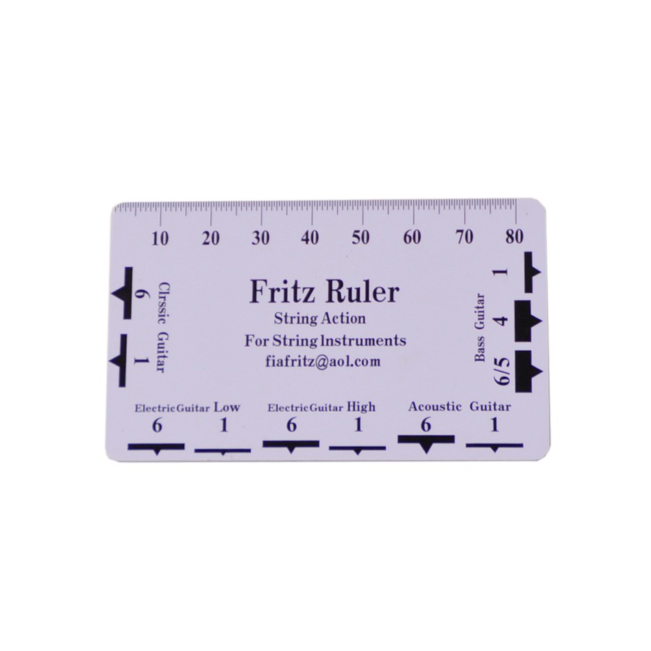 fritz ruler action gauge string pitch ruler senar gitar white