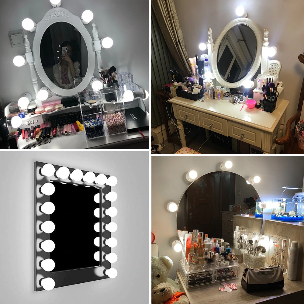 Luckyled Lampu  LED Cermin Makeup Kamar  Mandi  Warm White 10 