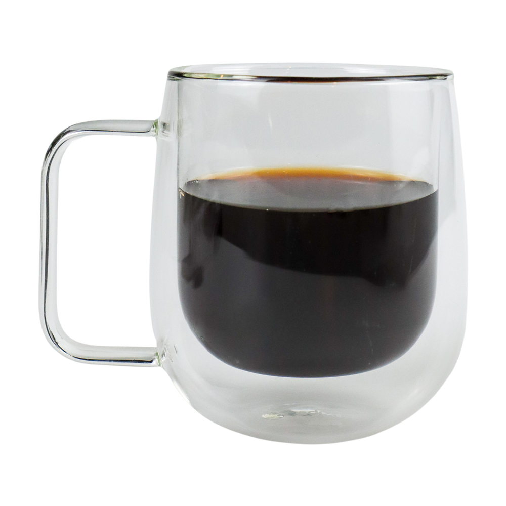 One Two Cups Gelas Cangkir Kopi Anti Panas Double Wall Borosilicate Glass Round Series 290ml 5655