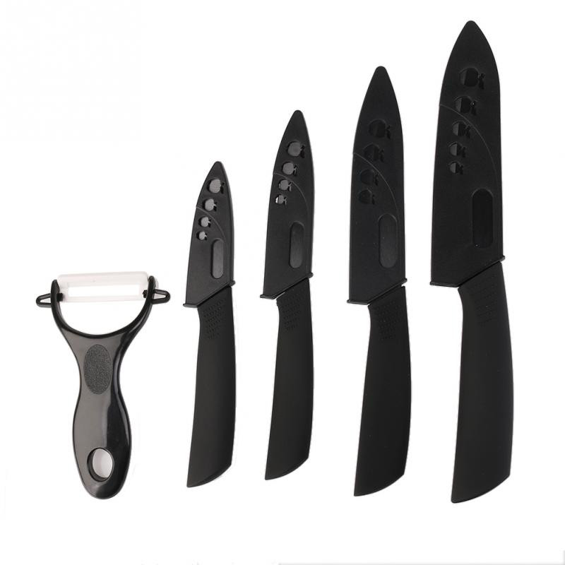 UTimHome Black Blade Pisau Dapur  Keramik  Set  5 in 1 