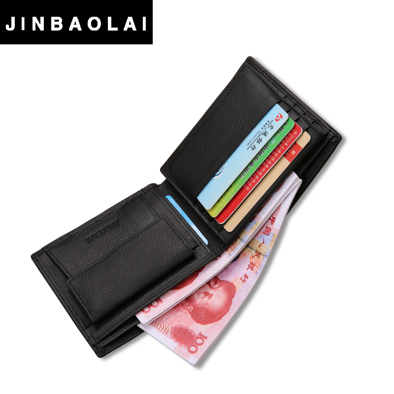 JINBAOLAI Dompet Kulit Solid Black JakartaNotebook com