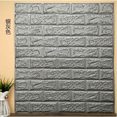  Sticker Wallpaper Dinding 3D Embosed Model Bata  77x70cm 