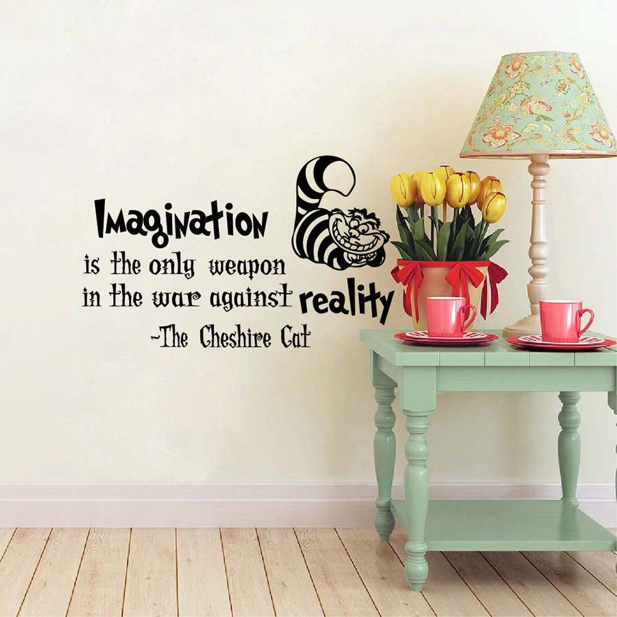 Sticker Wallpaper Dinding  Imagination Cat  Size L Black 