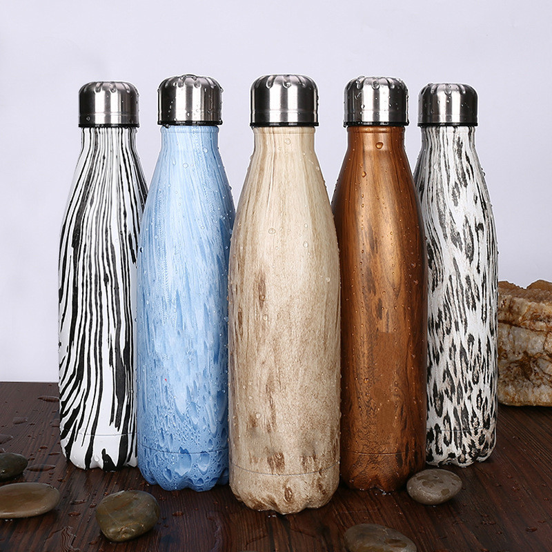  Botol  Minum Model Wood 500ml Blue JakartaNotebook com