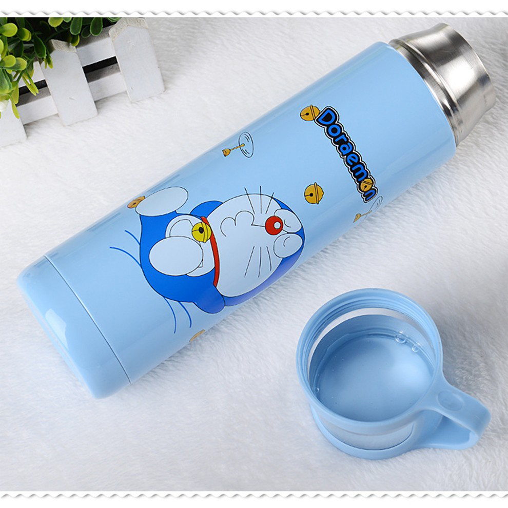  Botol  Thermos Kartun  Stainless Steel 500ML Blue 