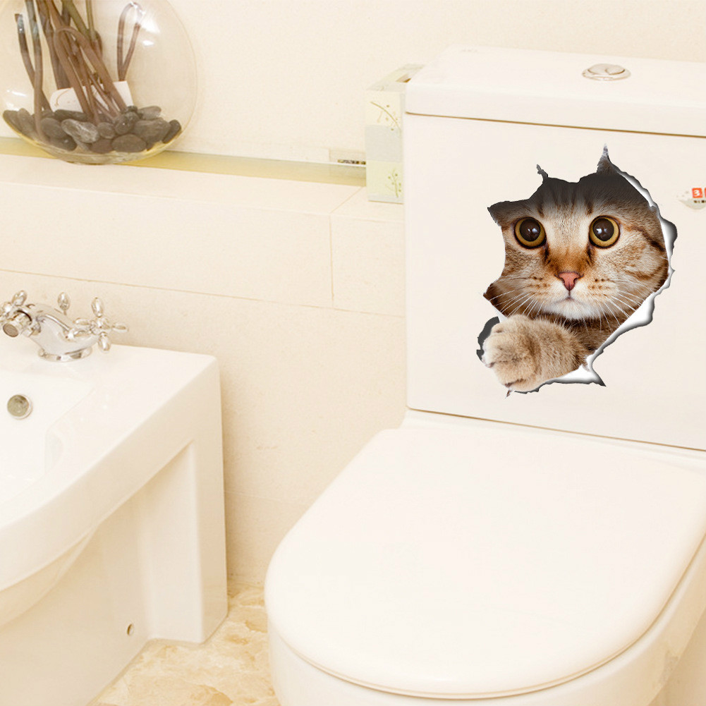 Sticker Wallpaper  Dinding  Breakthrough Cat  Black 