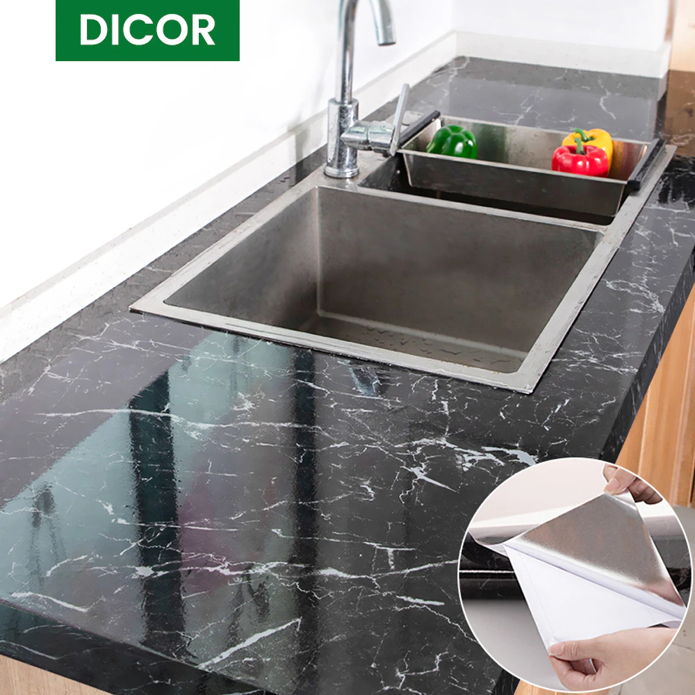 DICOR Sticker Wallpaper  Meja  Dinding Dapur  Anti Minyak 