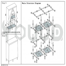  Lemari  Pakaian  Kain Rakitan  DIY Motif Lucu 170 x 105 x 45 