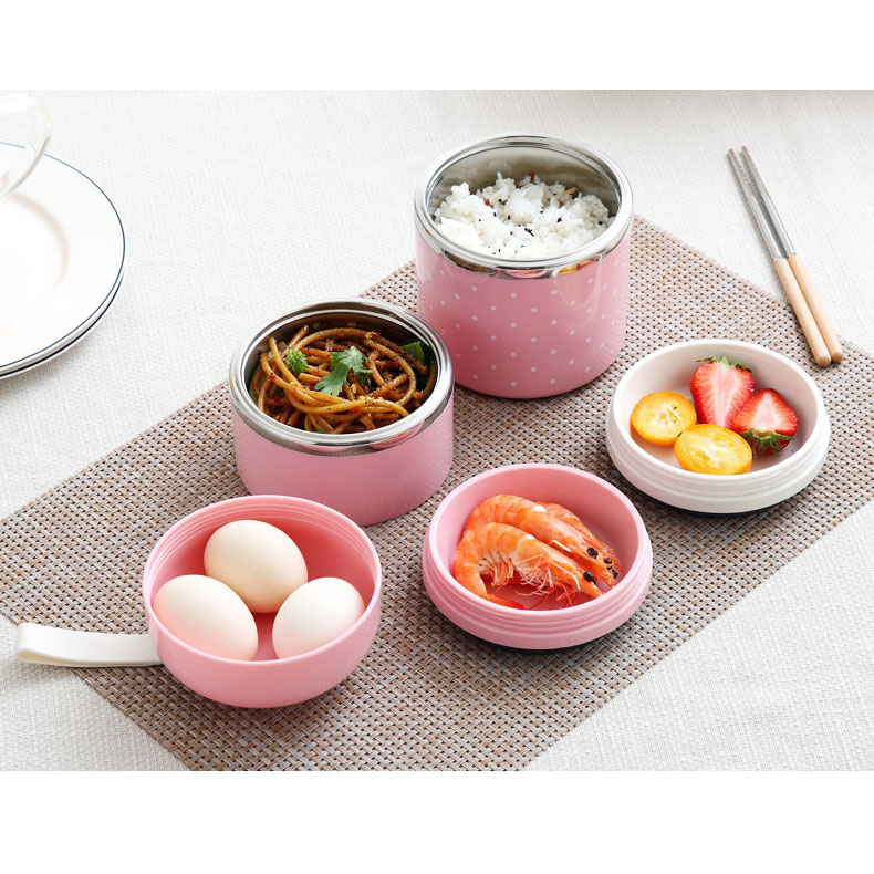 Rantang Kotak Makan Japanese Bento Stainless Steel 3 Layer 