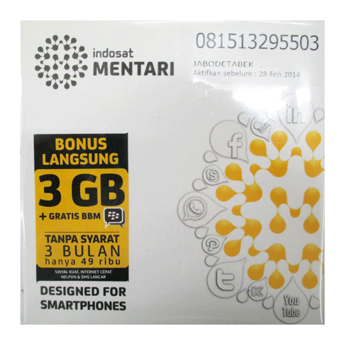 Indosat Mentari Internetan 3 Bulan Bonus Langsung 3GB ...