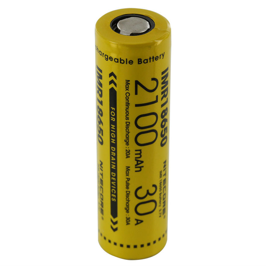 NITECORE IMR18650 Baterai Vape  2100mAh 30A 3 7V Yellow 