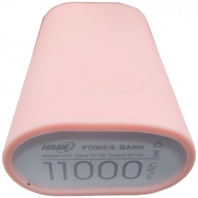 Hame H16 Power Bank with Silicon Cover 11000mAh - HAME-H16 - Pink - 3