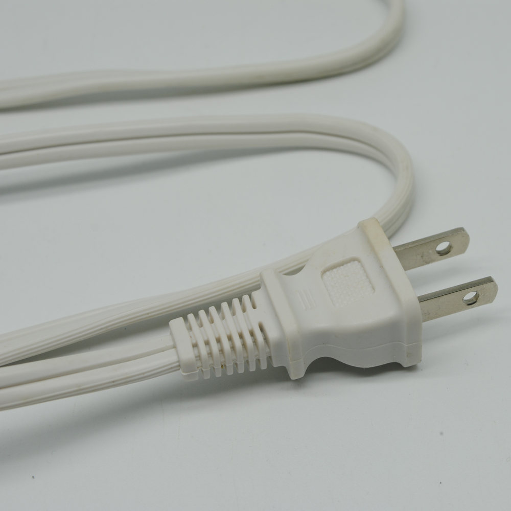 Kabel Listrik Lubang Dua Us Plug 100 Cm White