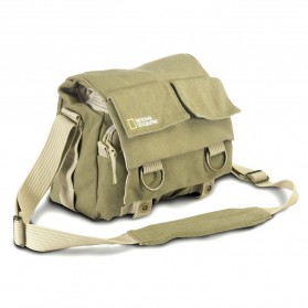 Tas Kamera Selempang DSLR National Geographic Canvas Bag - NG2345 - Khaki - 1