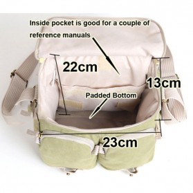 Tas Kamera Selempang DSLR National Geographic Canvas Bag - NG2345 - Khaki - 4