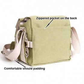 Tas Kamera Selempang DSLR National Geographic Canvas Bag - NG2345 - Khaki - 6