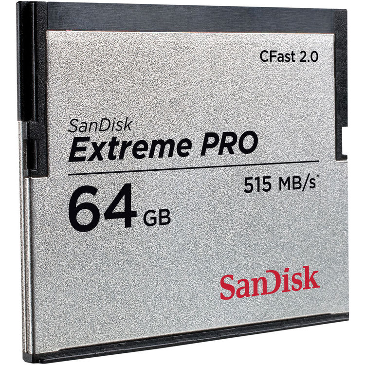 SanDisk Extreme Pro CFast 2.0 Compact Flash Card (515MB/s) 64GB ...