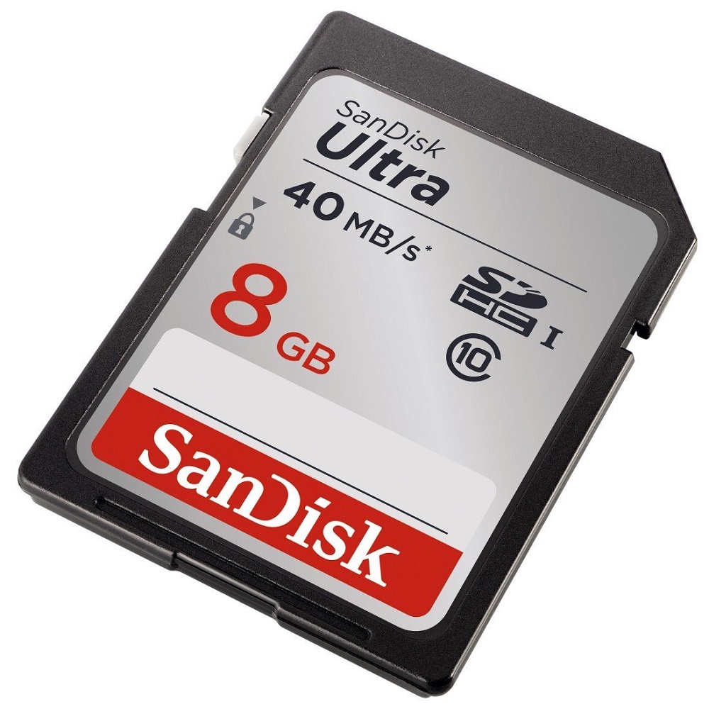 SanDisk Ultra SDHC Card UHS-I Class 10 (40MB/s) 8GB - SDSDUN-008G