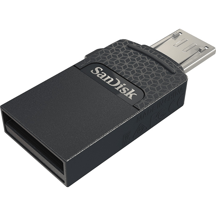 Sandisk Dual Drive OTG Flashdisk 16GB - SDDD1-016G - Black