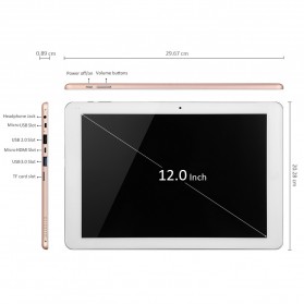 Chuwi HI12 2K Retina Display Windows 10 & Android 5.1 4GB 64GB 12 Inch Tablet PC - Gray - 4