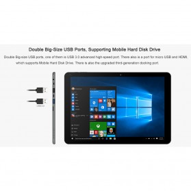 Chuwi HI12 2K Retina Display Windows 10 & Android 5.1 4GB 64GB 12 Inch Tablet PC - Gray - 14