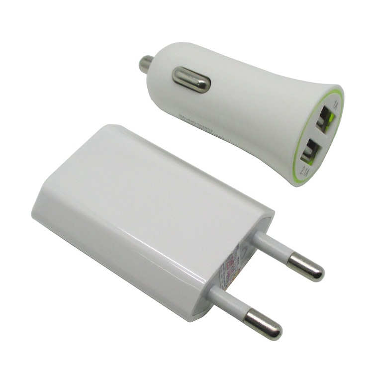 3 in 1 (EU Plug Home Charger, Car Charger, USB Cable 