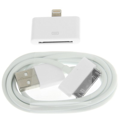 USB Male to 30 Pin Apple Cable with Lightning 8 Pin 