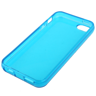 Transparent TPU Case for iPhone 5/5s/SE - Blue 