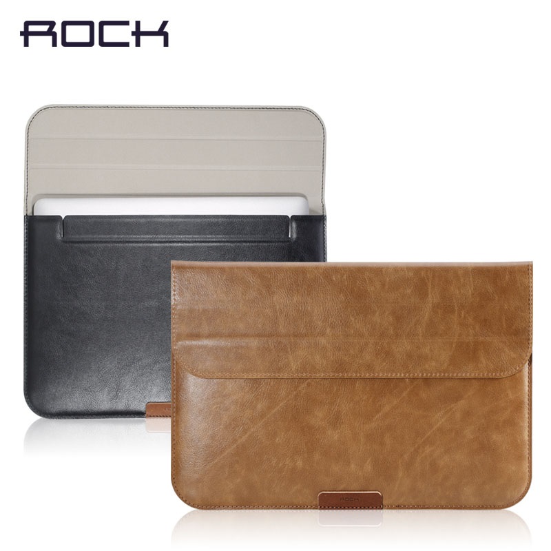 Rock Leather Smart Sleeve Case Bag Stand Hold for MacBook  