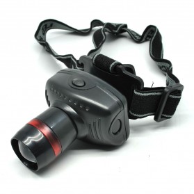 Light Glare Headlamp Telescopic Zoom Outdoor 3W - Black - 3