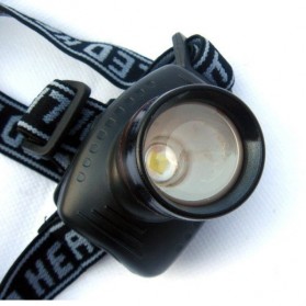 Light Glare Headlamp Telescopic Zoom Outdoor 3W - Black - 5