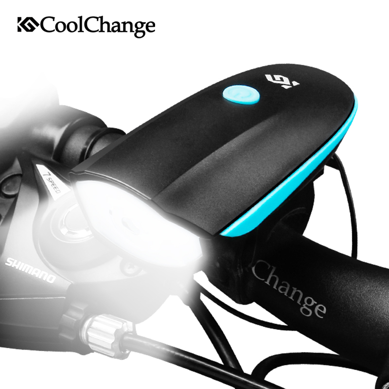  CoolChange  Lampu  Sepeda  LED dengan Klakson Rechargeable 