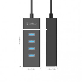 Orico Ultra Mini USB 3.0 High Speed HUB 4 Port - W6PH4-U3-V1 - Black - 5