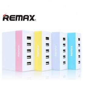 Remax Young Series RU-U1 5 Ports USB Hub Charger - Yellow - 1