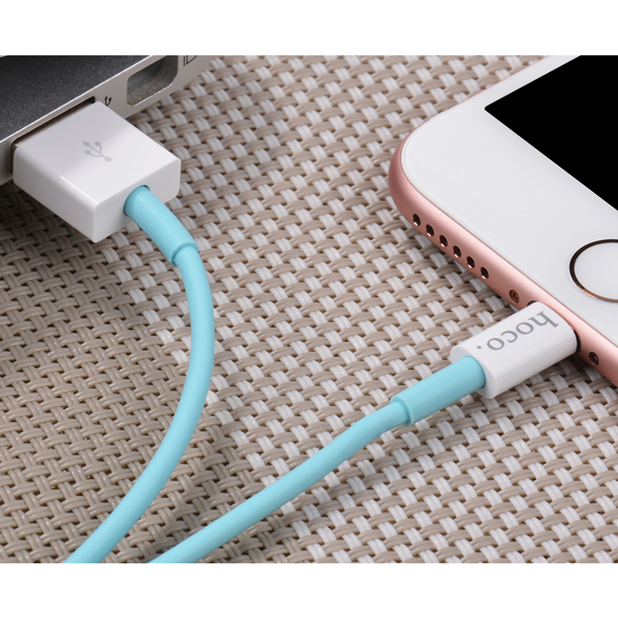 Hoco X8 Lightning Charging Cable 1M for iPhone/iPad - Blue 