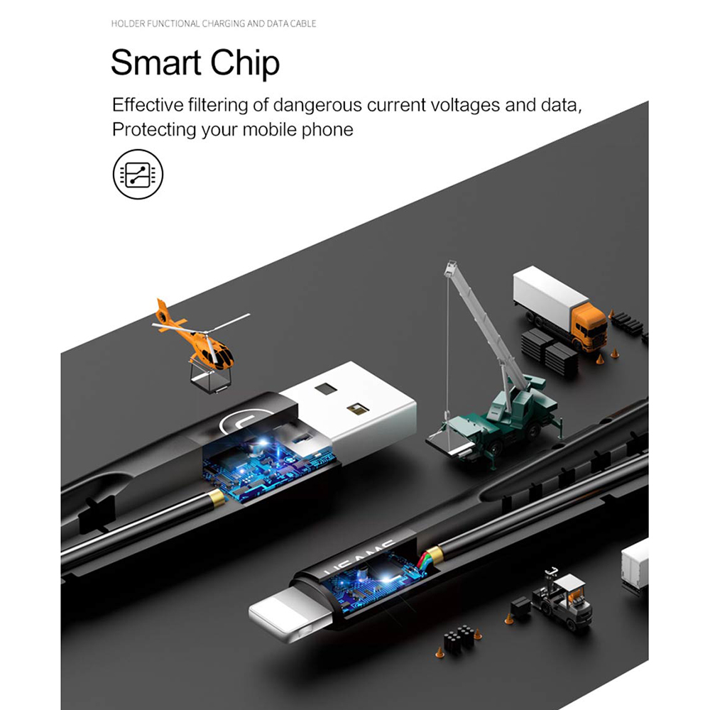 USAMS Kabel Charger Lightning 3in1 Touch Function 12CM US SJ198