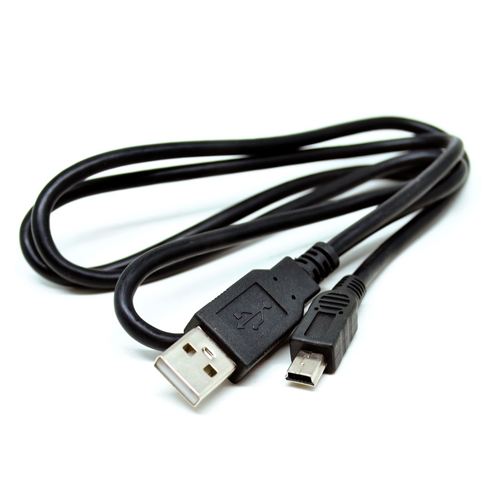 USB Male to Mini USB Male 5 Pin - Black - JakartaNotebook.com